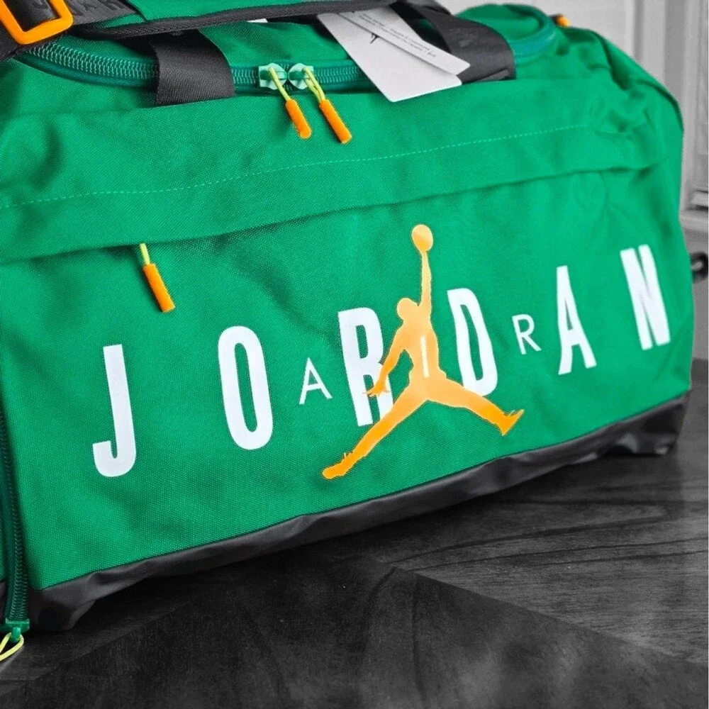 Nike Air Jordan Velocity Duffle Bag Pine Green Gold Small Shoe Garage Gym Travel